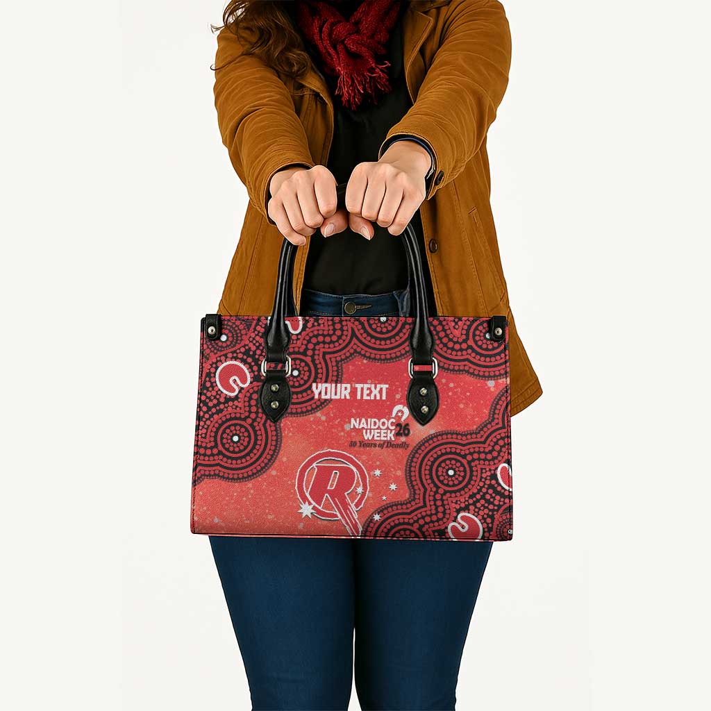 Melbourne Renegades NAIDOC Week 2026 Custom Leather Bag 50 Years Deadly Indigenous Art Glitter Effect