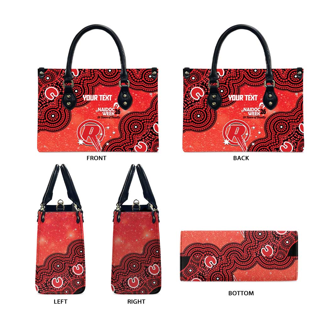 Melbourne Renegades NAIDOC Week 2026 Custom Leather Bag 50 Years Deadly Indigenous Art Glitter Effect
