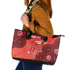 Melbourne Renegades NAIDOC Week 2026 Custom Leather Tote Bag 50 Years Deadly Indigenous Art Glitter Effect