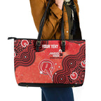 Melbourne Renegades NAIDOC Week 2026 Custom Leather Tote Bag 50 Years Deadly Indigenous Art Glitter Effect