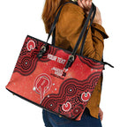 Melbourne Renegades NAIDOC Week 2026 Custom Leather Tote Bag 50 Years Deadly Indigenous Art Glitter Effect