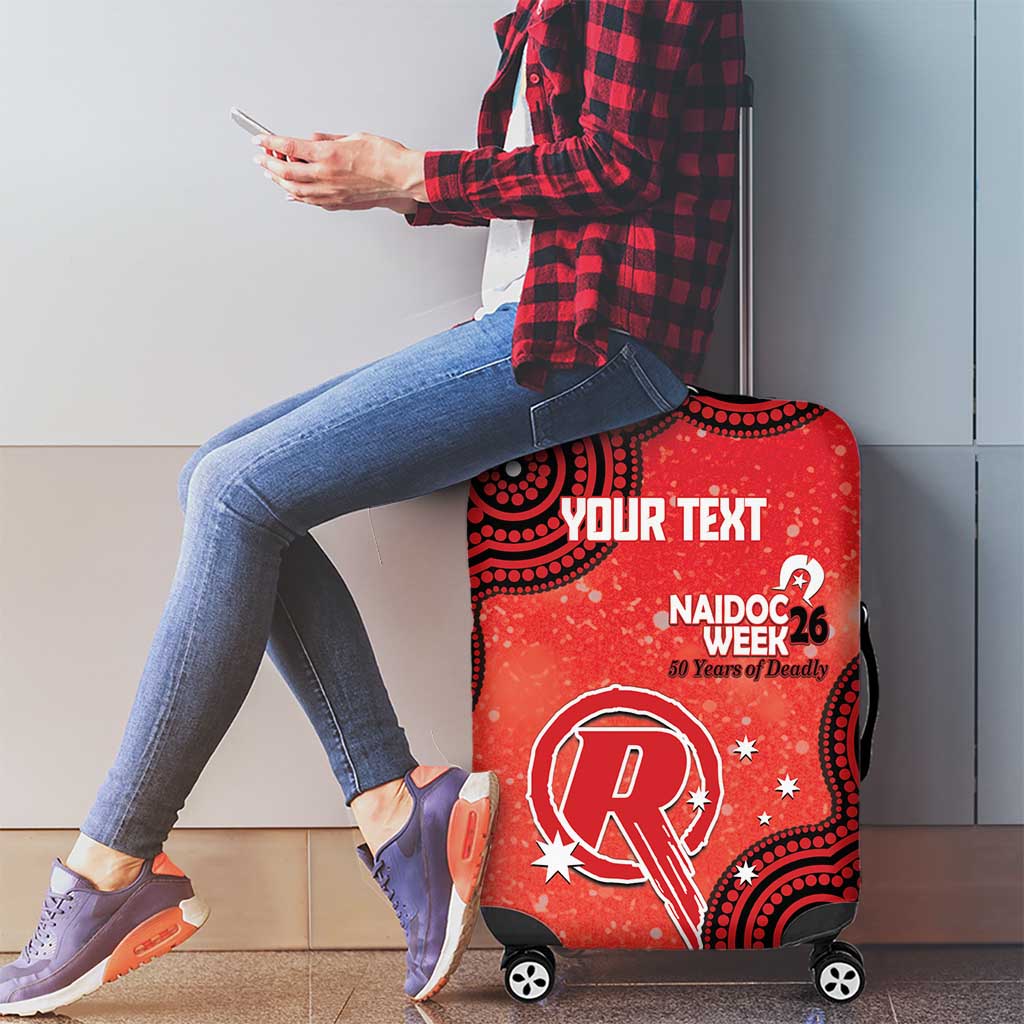 Melbourne Renegades NAIDOC Week 2026 Custom Luggage Cover 50 Years Deadly Indigenous Art Glitter Effect