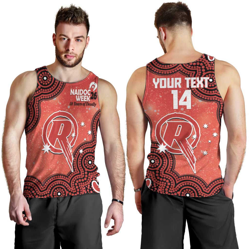 Melbourne Renegades NAIDOC Week 2026 Custom Men Tank Top 50 Years Deadly Indigenous Art Glitter Effect