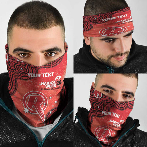 Melbourne Renegades NAIDOC Week 2026 Custom Neck Gaiter 50 Years Deadly Indigenous Art Glitter Effect