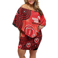 Melbourne Renegades NAIDOC Week 2026 Custom Off Shoulder Short Dress 50 Years Deadly Indigenous Art Glitter Effect