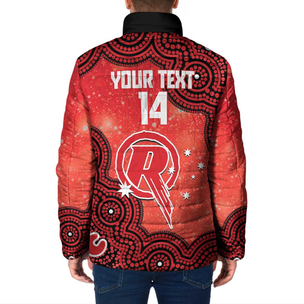 Melbourne Renegades NAIDOC Week 2026 Custom Padded Jacket 50 Years Deadly Indigenous Art Glitter Effect