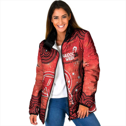 Melbourne Renegades NAIDOC Week 2026 Custom Padded Jacket 50 Years Deadly Indigenous Art Glitter Effect