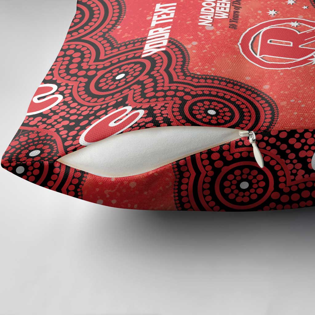 Melbourne Renegades NAIDOC Week 2026 Custom Pillow Cover 50 Years Deadly Indigenous Art Glitter Effect