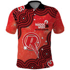 Melbourne Renegades NAIDOC Week 2026 Custom Polo Shirt 50 Years Deadly Indigenous Art Glitter Effect