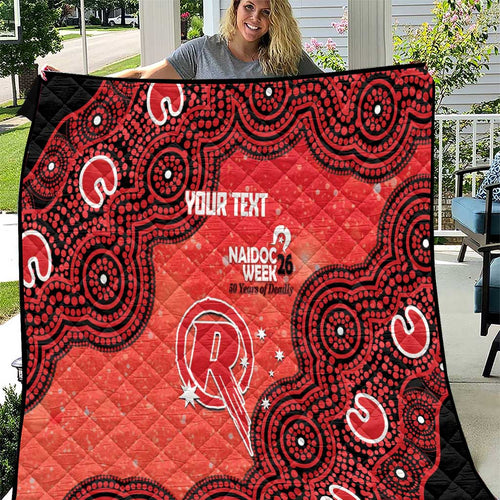 Melbourne Renegades NAIDOC Week 2026 Custom Quilt 50 Years Deadly Indigenous Art Glitter Effect