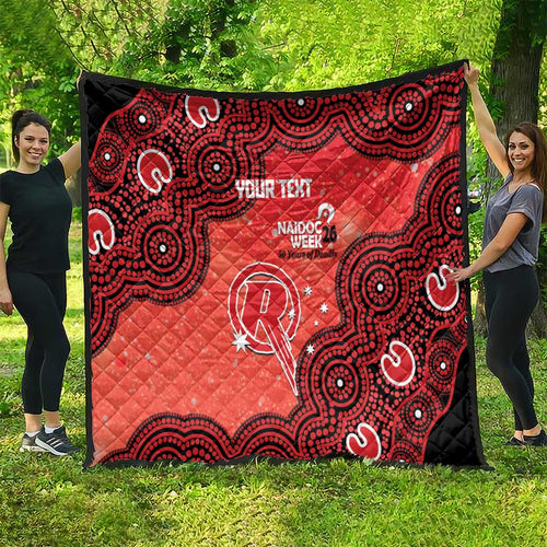 Melbourne Renegades NAIDOC Week 2026 Custom Quilt 50 Years Deadly Indigenous Art Glitter Effect