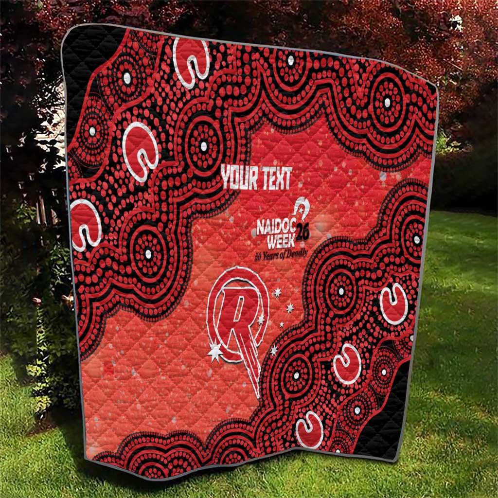 Melbourne Renegades NAIDOC Week 2026 Custom Quilt 50 Years Deadly Indigenous Art Glitter Effect