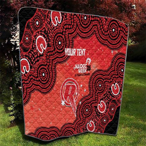 Melbourne Renegades NAIDOC Week 2026 Custom Quilt 50 Years Deadly Indigenous Art Glitter Effect