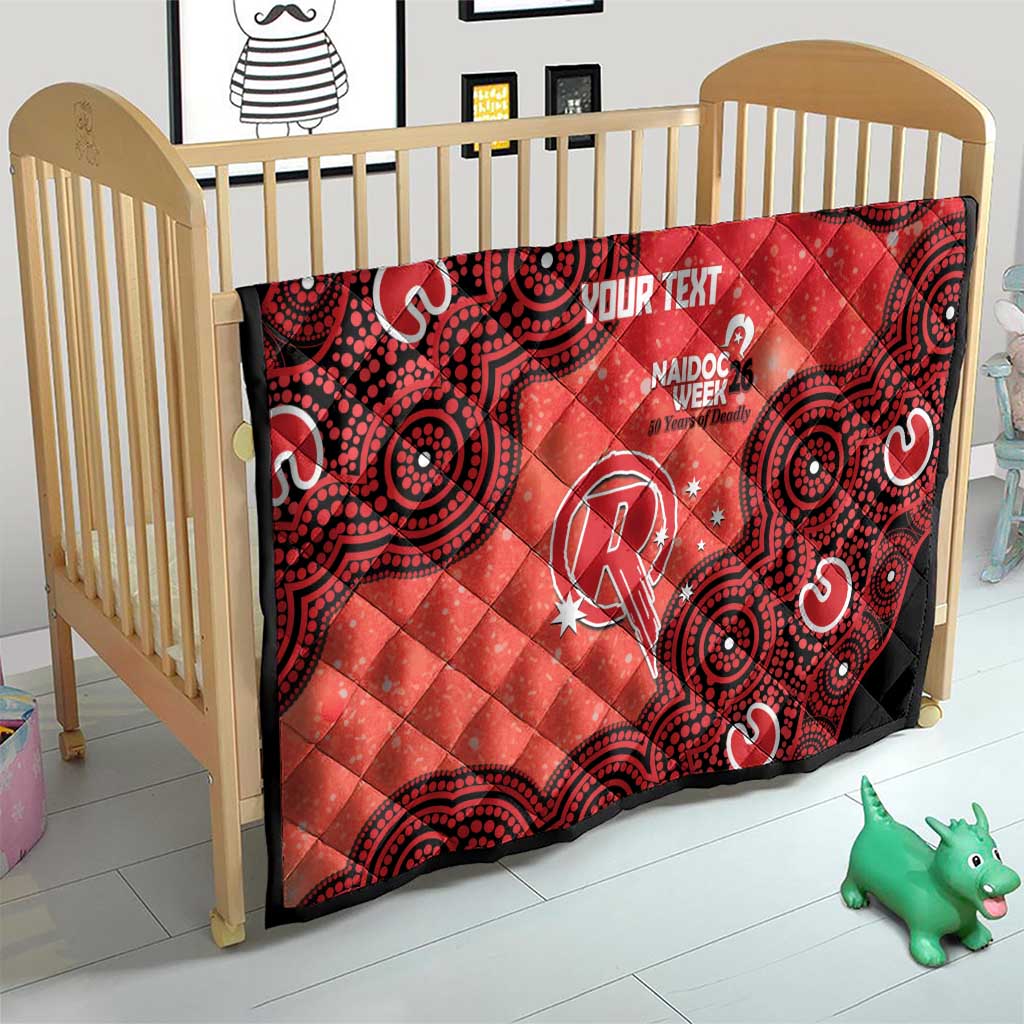Melbourne Renegades NAIDOC Week 2026 Custom Quilt 50 Years Deadly Indigenous Art Glitter Effect