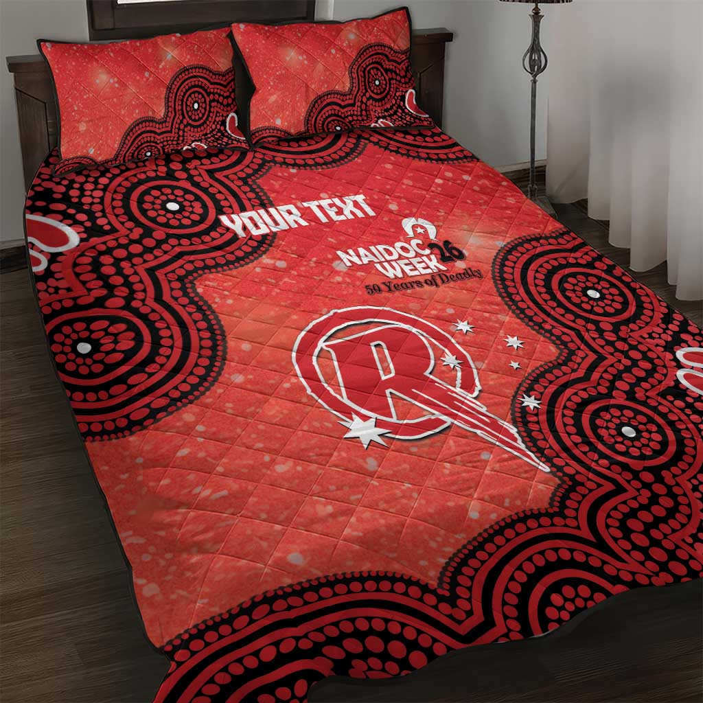 Melbourne Renegades NAIDOC Week 2026 Custom Quilt Bed Set 50 Years Deadly Indigenous Art Glitter Effect
