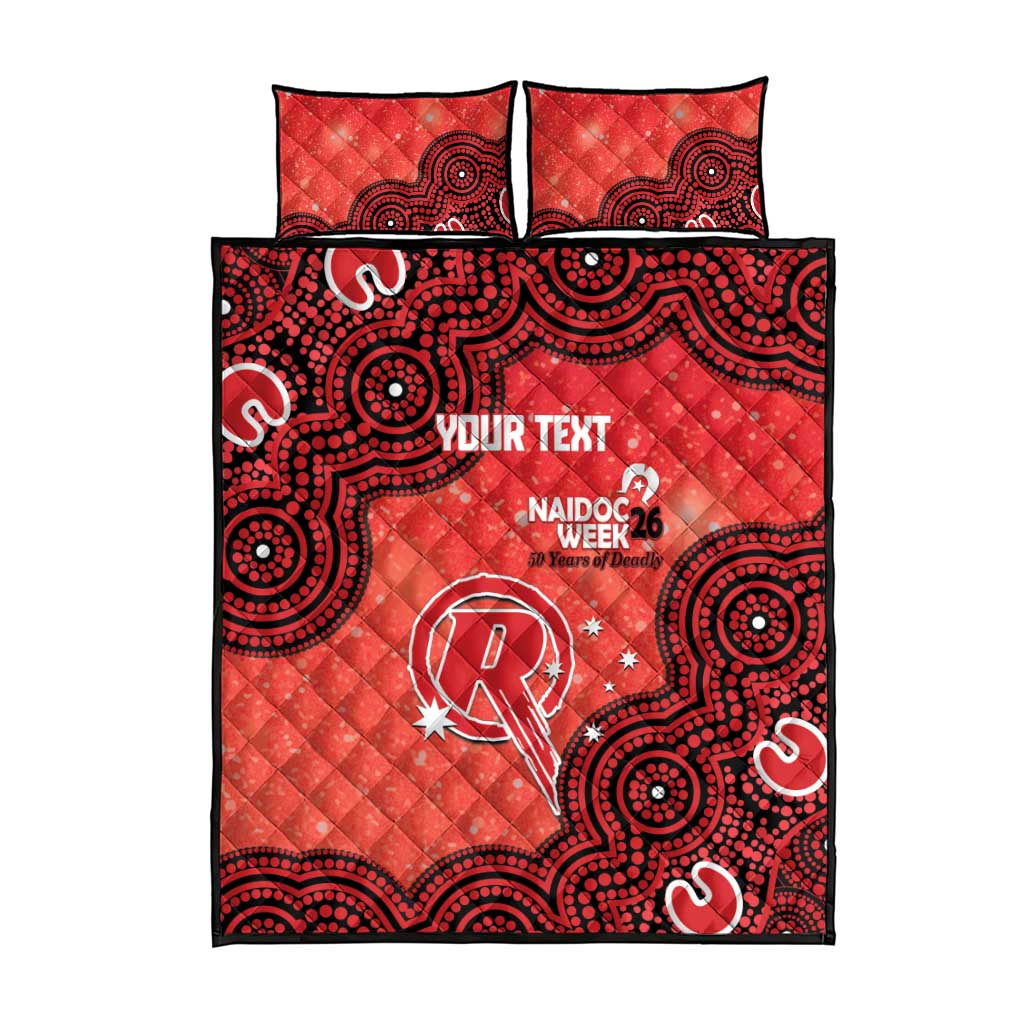 Melbourne Renegades NAIDOC Week 2026 Custom Quilt Bed Set 50 Years Deadly Indigenous Art Glitter Effect