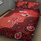 Melbourne Renegades NAIDOC Week 2026 Custom Quilt Bed Set 50 Years Deadly Indigenous Art Glitter Effect