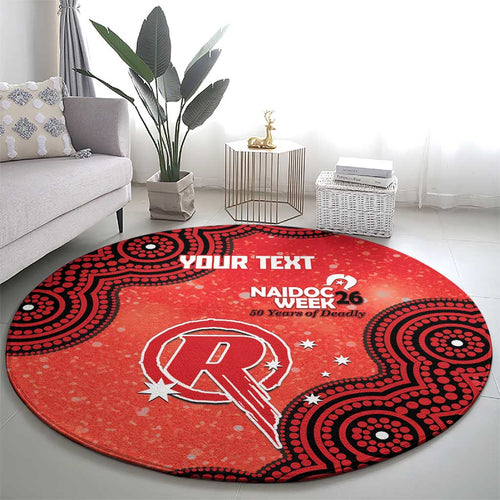 Melbourne Renegades NAIDOC Week 2026 Custom Round Carpet 50 Years Deadly Indigenous Art Glitter Effect