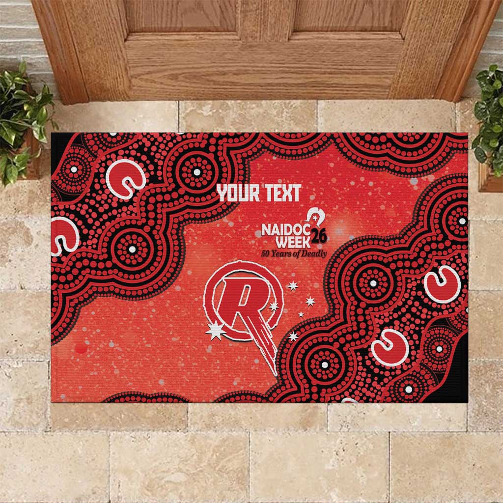 Melbourne Renegades NAIDOC Week 2026 Custom Rubber Doormat 50 Years Deadly Indigenous Art Glitter Effect