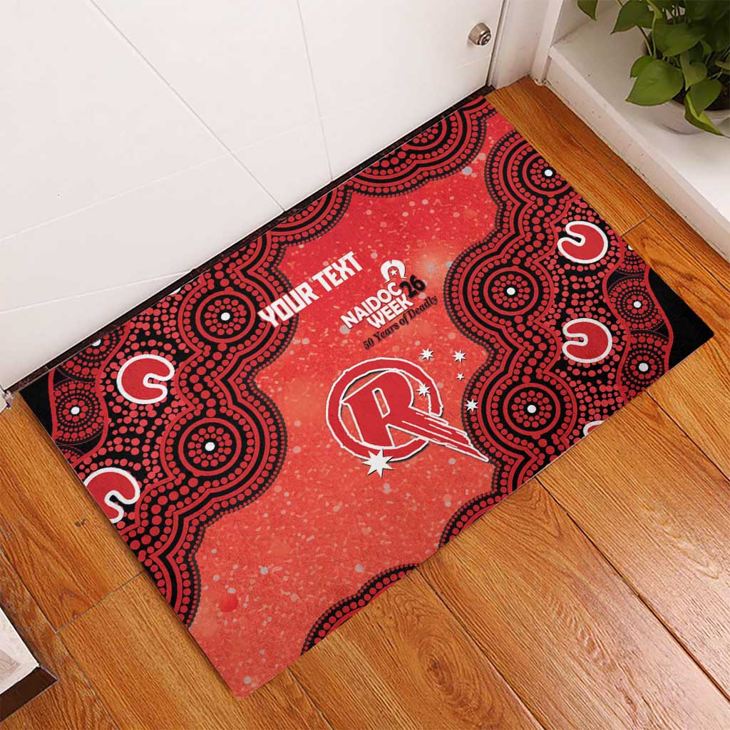 Melbourne Renegades NAIDOC Week 2026 Custom Rubber Doormat 50 Years Deadly Indigenous Art Glitter Effect