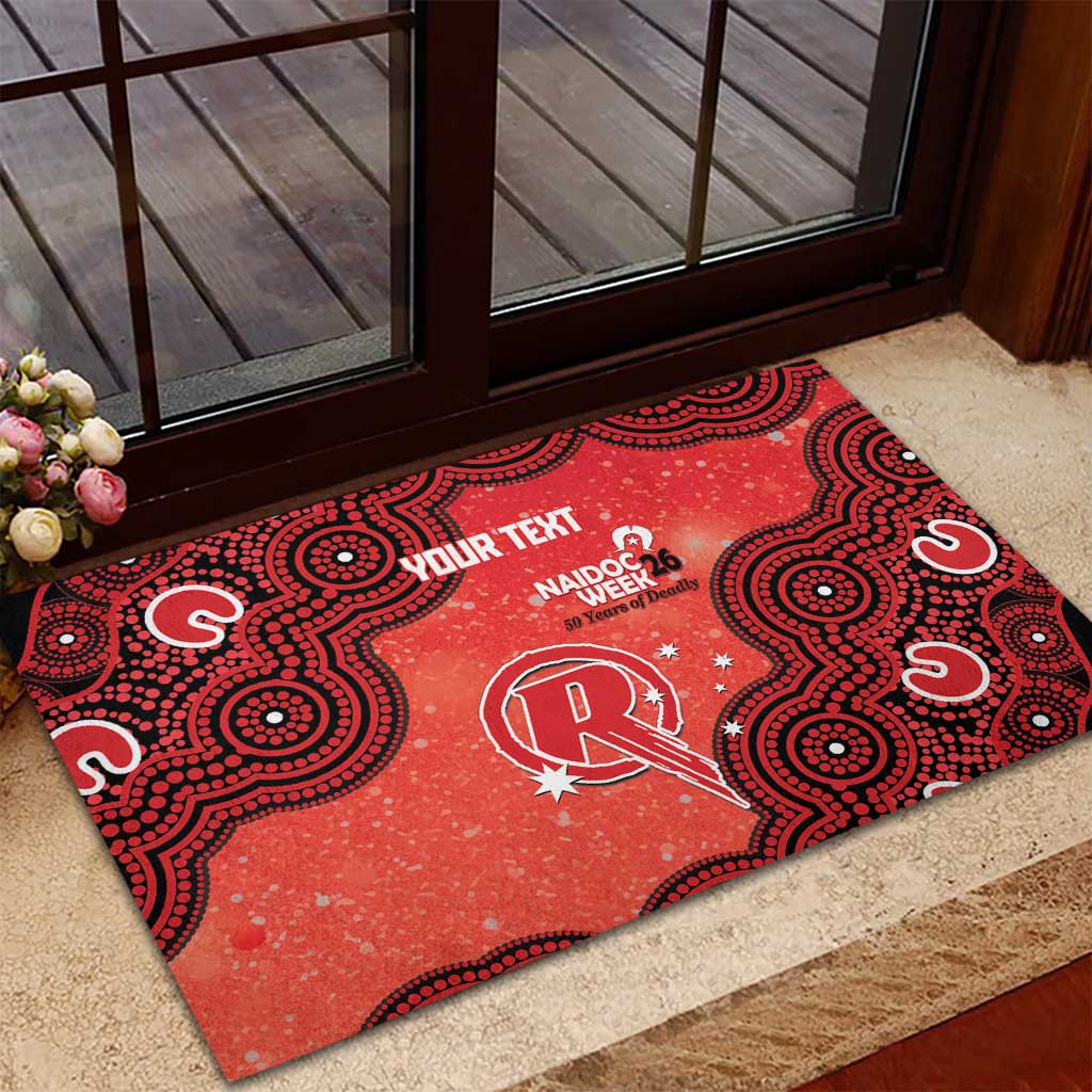 Melbourne Renegades NAIDOC Week 2026 Custom Rubber Doormat 50 Years Deadly Indigenous Art Glitter Effect