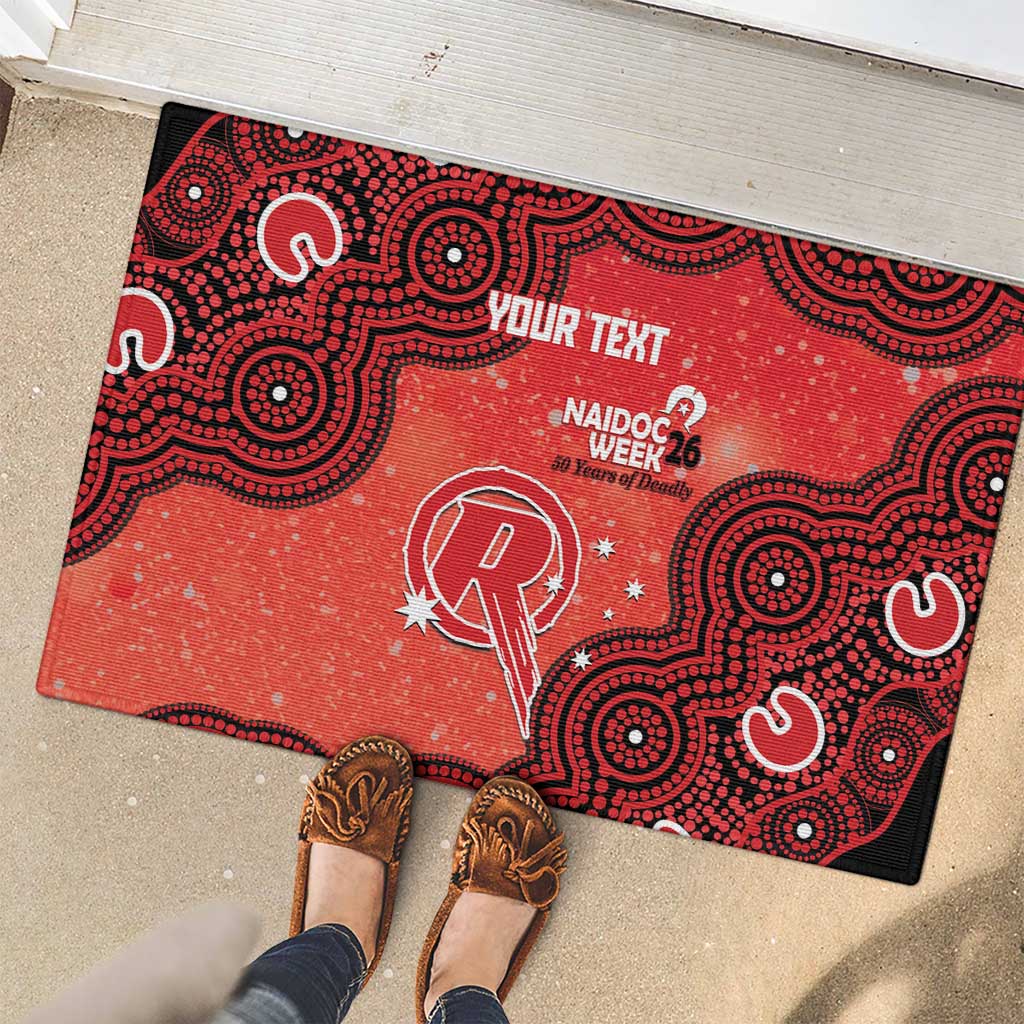 Melbourne Renegades NAIDOC Week 2026 Custom Rubber Doormat 50 Years Deadly Indigenous Art Glitter Effect