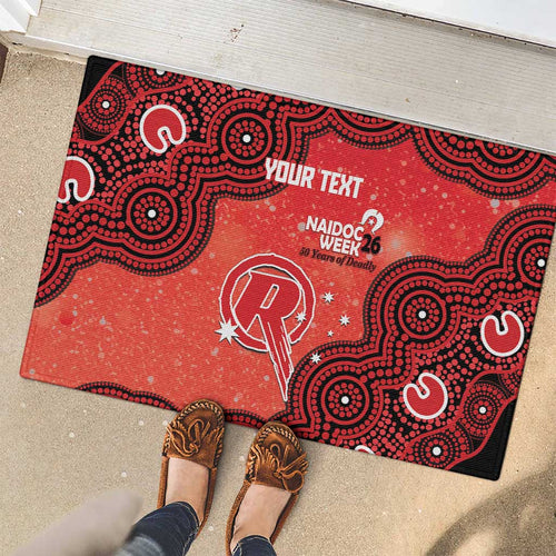 Melbourne Renegades NAIDOC Week 2026 Custom Rubber Doormat 50 Years Deadly Indigenous Art Glitter Effect