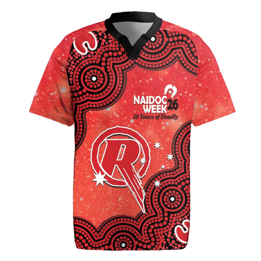 Melbourne Renegades NAIDOC Week 2026 Custom Rugby Jersey 50 Years Deadly Indigenous Art Glitter Effect