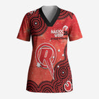 Melbourne Renegades NAIDOC Week 2026 Custom Scrub Top 50 Years Deadly Indigenous Art Glitter Effect