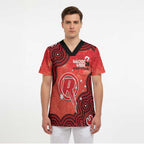 Melbourne Renegades NAIDOC Week 2026 Custom Scrub Top 50 Years Deadly Indigenous Art Glitter Effect