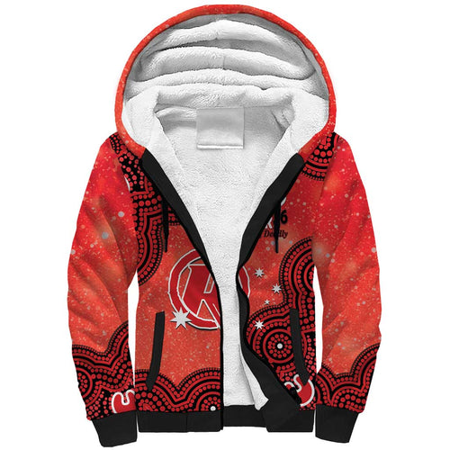 Melbourne Renegades NAIDOC Week 2026 Custom Sherpa Hoodie 50 Years Deadly Indigenous Art Glitter Effect