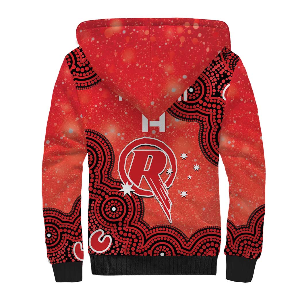 Melbourne Renegades NAIDOC Week 2026 Custom Sherpa Hoodie 50 Years Deadly Indigenous Art Glitter Effect