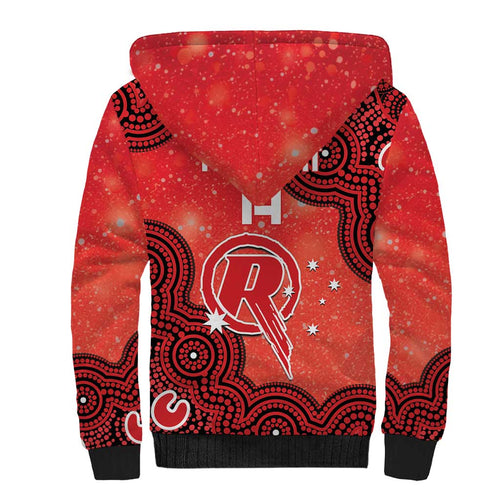 Melbourne Renegades NAIDOC Week 2026 Custom Sherpa Hoodie 50 Years Deadly Indigenous Art Glitter Effect