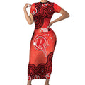 Melbourne Renegades NAIDOC Week 2026 Custom Short Sleeve Bodycon Dress 50 Years Deadly Indigenous Art Glitter Effect