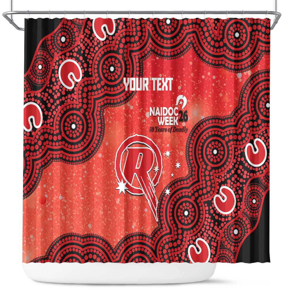 Melbourne Renegades NAIDOC Week 2026 Custom Shower Curtain 50 Years Deadly Indigenous Art Glitter Effect