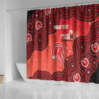Melbourne Renegades NAIDOC Week 2026 Custom Shower Curtain 50 Years Deadly Indigenous Art Glitter Effect