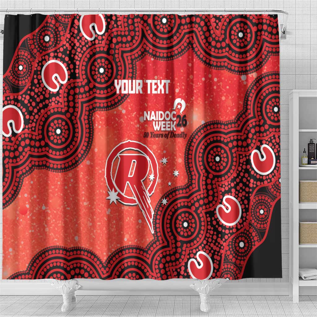 Melbourne Renegades NAIDOC Week 2026 Custom Shower Curtain 50 Years Deadly Indigenous Art Glitter Effect