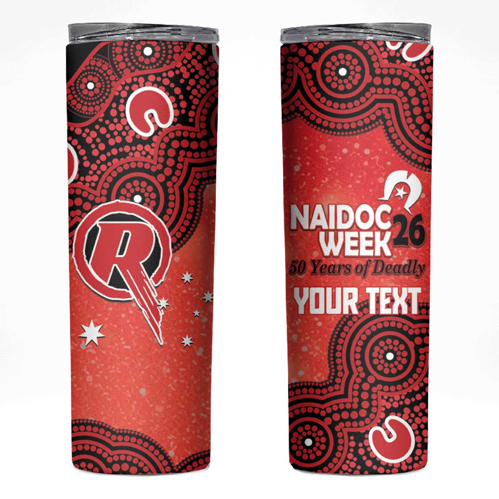 Melbourne Renegades NAIDOC Week 2026 Custom Skinny Tumbler 50 Years Deadly Indigenous Art Glitter Effect