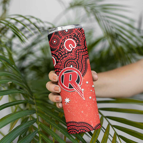 Melbourne Renegades NAIDOC Week 2026 Custom Skinny Tumbler 50 Years Deadly Indigenous Art Glitter Effect