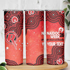 Melbourne Renegades NAIDOC Week 2026 Custom Skinny Tumbler 50 Years Deadly Indigenous Art Glitter Effect