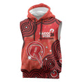 Melbourne Renegades NAIDOC Week 2026 Custom Sleeveless Hoodie 50 Years Deadly Indigenous Art Glitter Effect