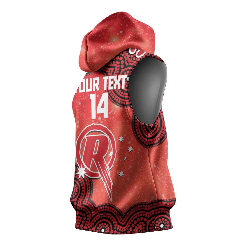 Melbourne Renegades NAIDOC Week 2026 Custom Sleeveless Hoodie 50 Years Deadly Indigenous Art Glitter Effect