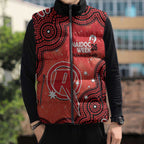 Melbourne Renegades NAIDOC Week 2026 Custom Sleeveless Puffer Jacket 50 Years Deadly Indigenous Art Glitter Effect