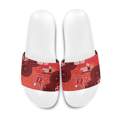 Melbourne Renegades NAIDOC Week 2026 Custom Slide Sandals 50 Years Deadly Indigenous Art Glitter Effect