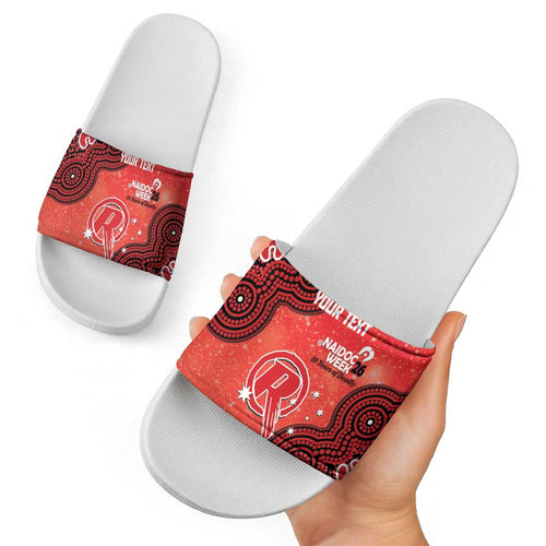 Melbourne Renegades NAIDOC Week 2026 Custom Slide Sandals 50 Years Deadly Indigenous Art Glitter Effect