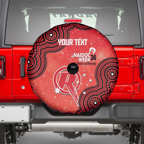 Melbourne Renegades NAIDOC Week 2026 Custom Spare Tire Cover 50 Years Deadly Indigenous Art Glitter Effect