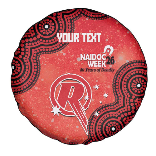 Melbourne Renegades NAIDOC Week 2026 Custom Spare Tire Cover 50 Years Deadly Indigenous Art Glitter Effect