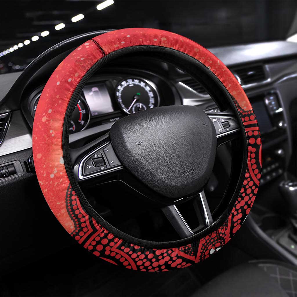 Melbourne Renegades NAIDOC Week 2026 Steering Wheel Cover 50 Years Deadly Indigenous Art Glitter Effect