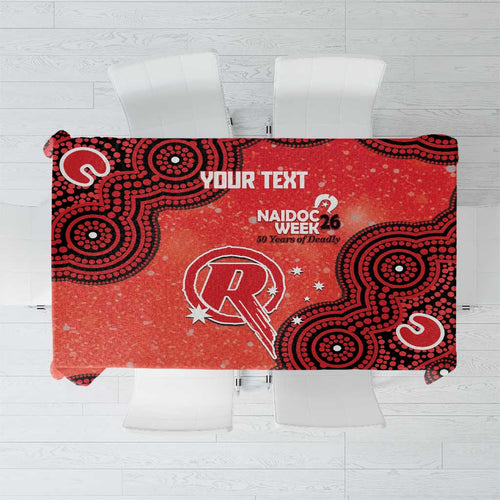 Melbourne Renegades NAIDOC Week 2026 Custom Tablecloth 50 Years Deadly Indigenous Art Glitter Effect