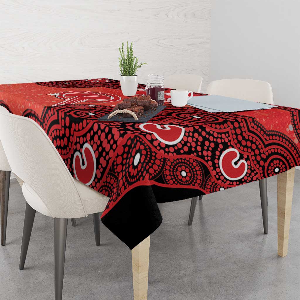 Melbourne Renegades NAIDOC Week 2026 Custom Tablecloth 50 Years Deadly Indigenous Art Glitter Effect